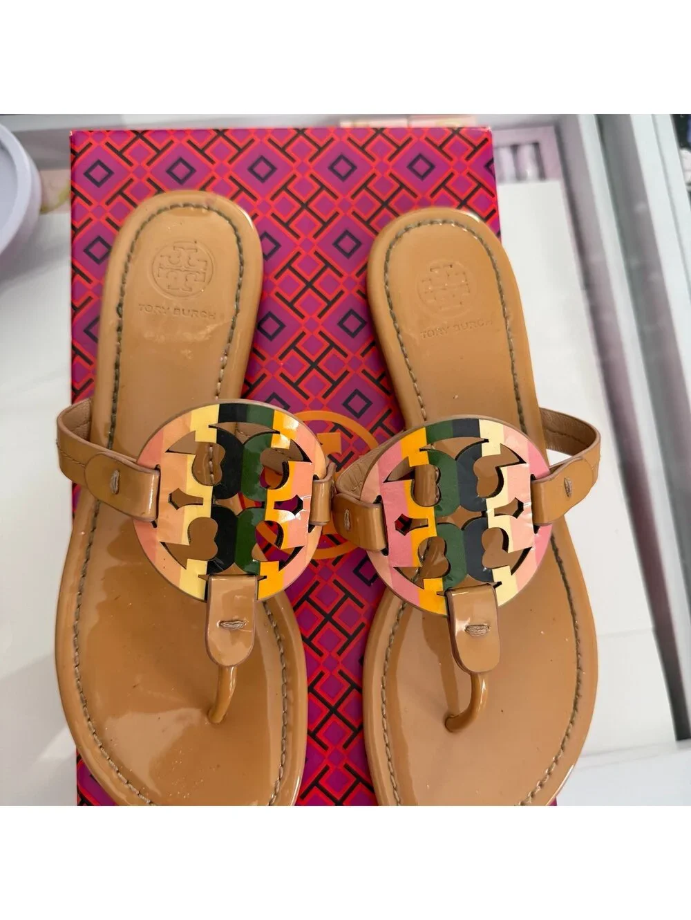 Tory Burch Pastel Rainbow Miller sandals [COPY]